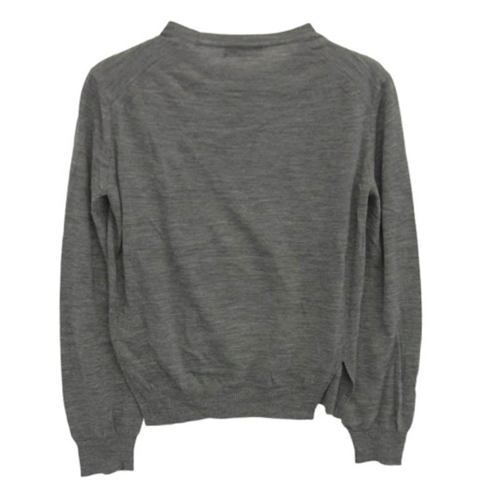 Drawer ドゥロワー 6513-299-0596 ウール ワンポイントロゴ スリット ニット セーターグレー グレー系 1【中古】