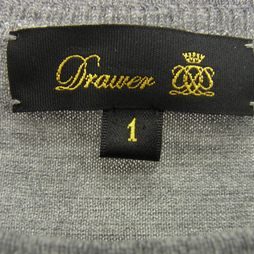 Drawer ドゥロワー 6513-299-0596 ウール ワンポイントロゴ スリット ニット セーターグレー グレー系 1【中古】