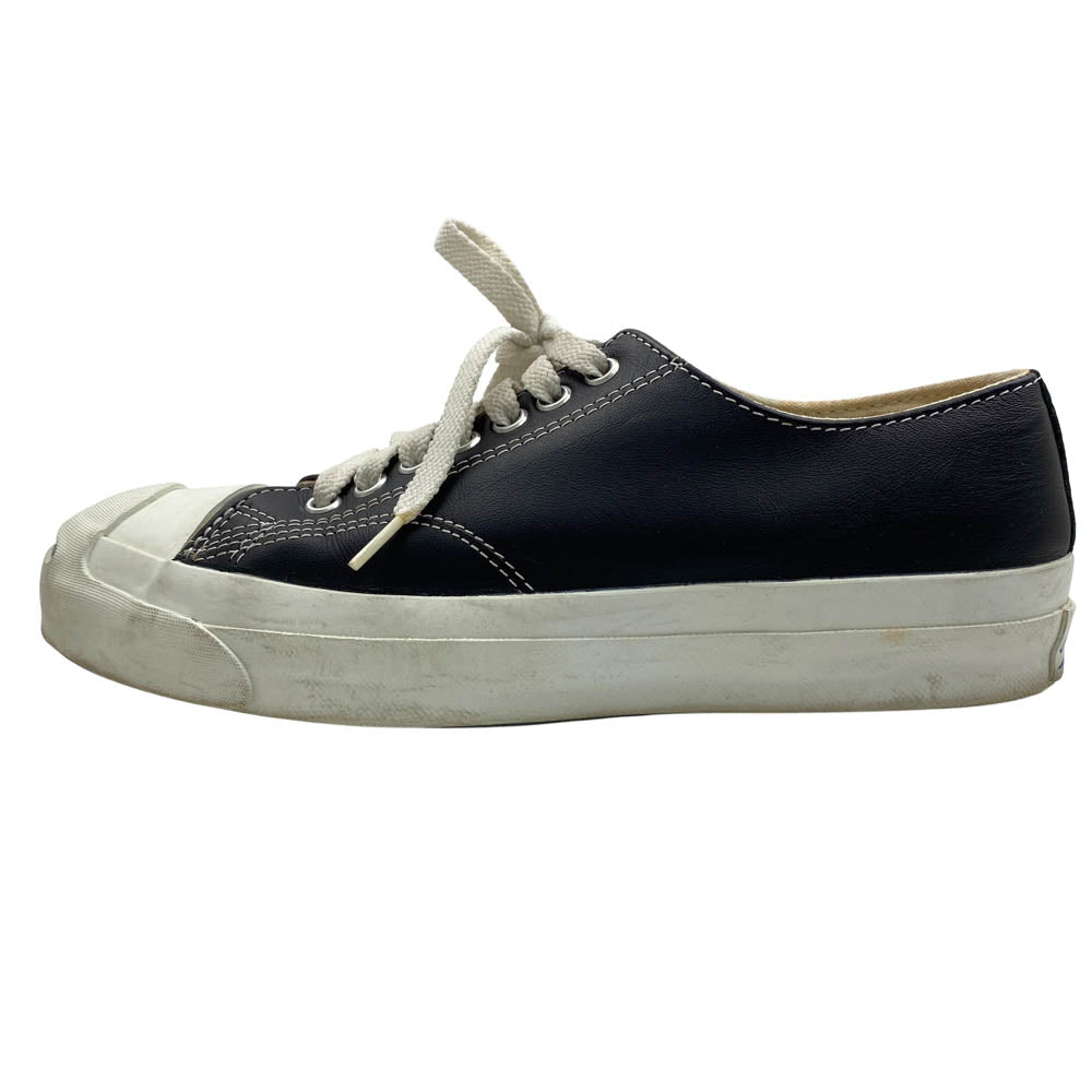 CONVERSE コンバース JACK PURCELL ジャックパーセル レザー ローカット スニーカー 日本製 ブラック系 6 1/2【中古】