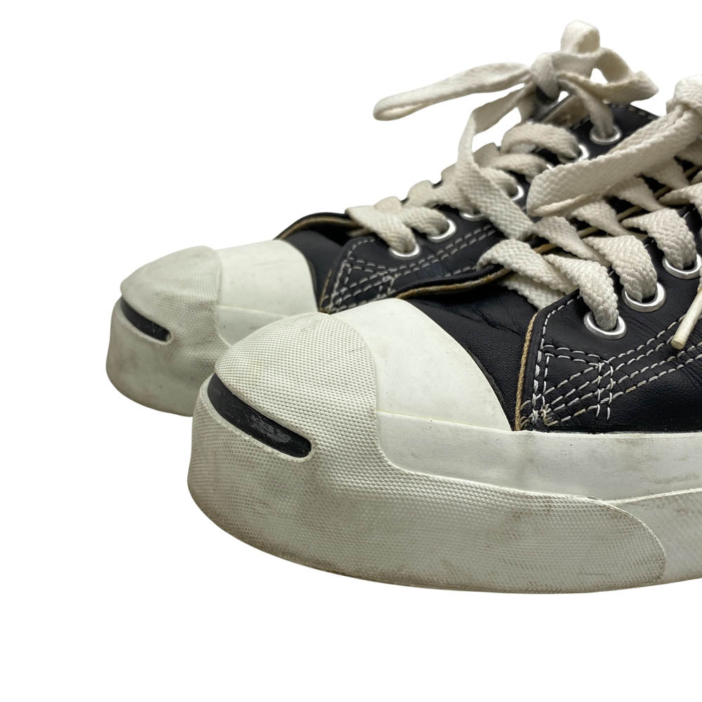 CONVERSE コンバース JACK PURCELL ジャックパーセル レザー ローカット スニーカー 日本製 ブラック系 6 1/2【中古】
