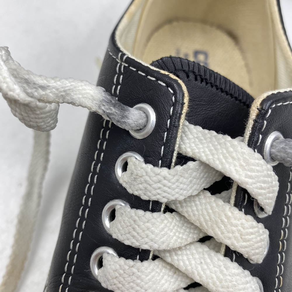 CONVERSE コンバース JACK PURCELL ジャックパーセル レザー ローカット スニーカー 日本製 ブラック系 6 1/2【中古】