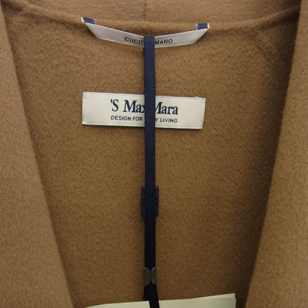 MAX MARA マックスマーラ 90160729 S Max Mara AMIE ダブルフェイス ロング コート ブラウン系 44【極上美品】【中古】