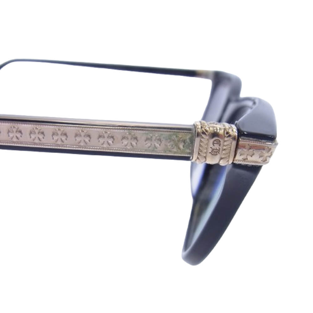 CHROME HEARTS クロムハーツ（原本無） WILLYWANKER 眼鏡 メガネ 度入りレンズ ブラック系 51□20-150【中古】