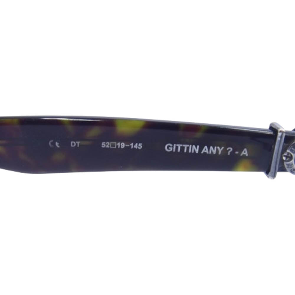 CHROME HEARTS クロムハーツ（原本無） GITTIN ANY？-A 眼鏡 メガネ 度入りレンズ【中古】