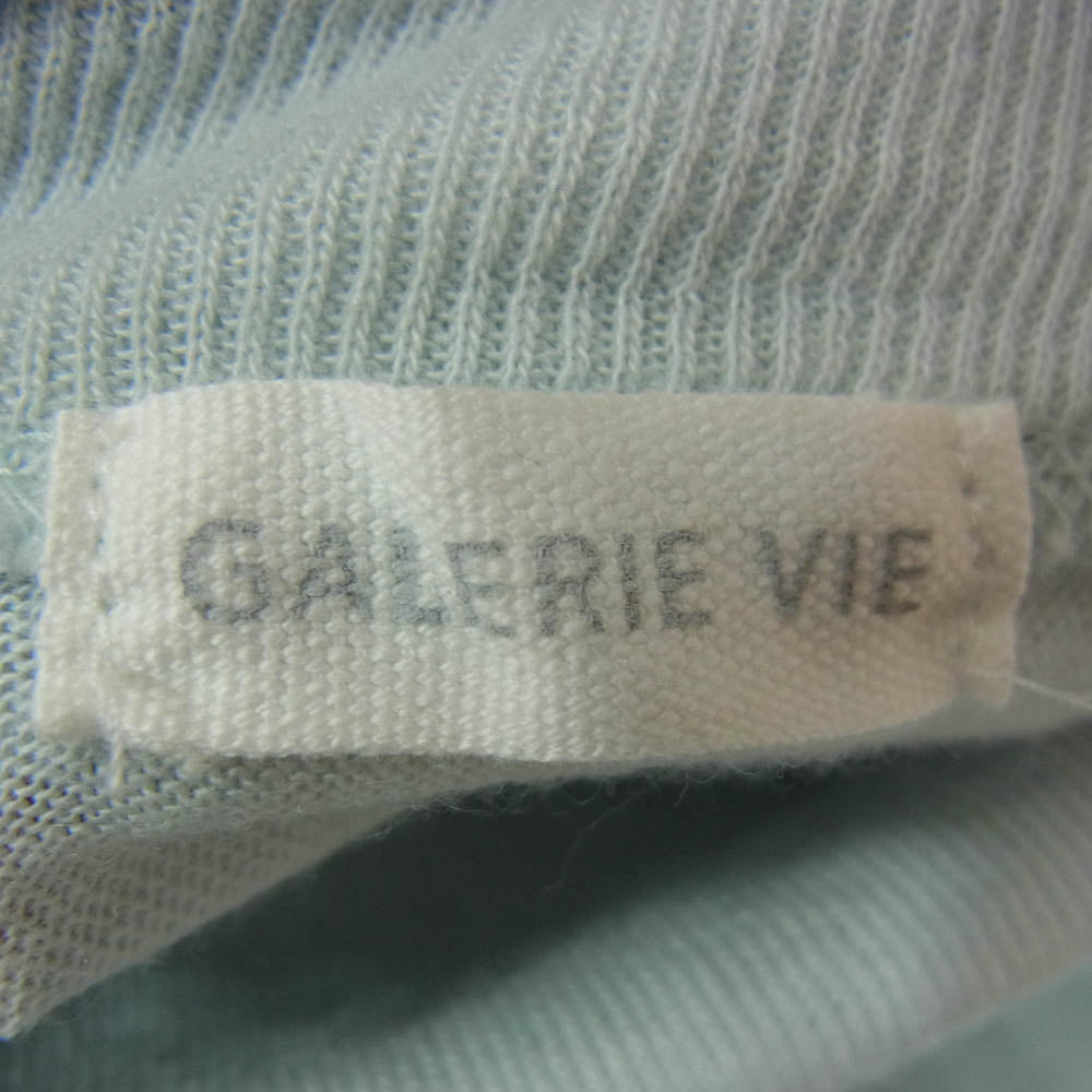ギャルリーヴィー コットンカシミヤタートルネックプルオーバー　ハイネック セーター ライトブルー系 S【中古】