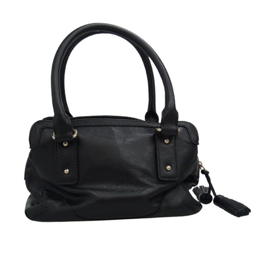 Kate Spade ケイトスペード pxru1354 ハンドバッグ レザー タッセル ブラック系【中古】