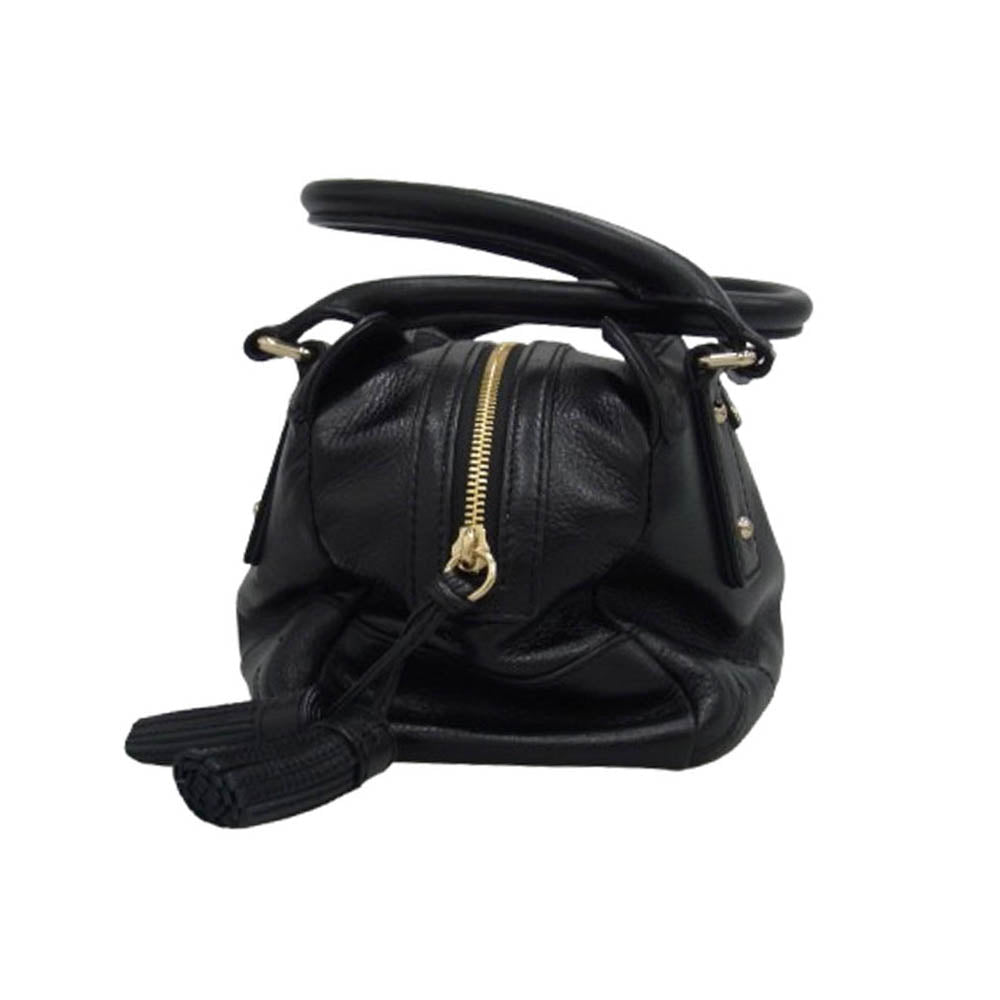 Kate Spade ケイトスペード pxru1354 ハンドバッグ レザー タッセル ブラック系【中古】