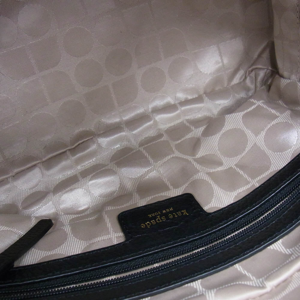Kate Spade ケイトスペード pxru1354 ハンドバッグ レザー タッセル ブラック系【中古】