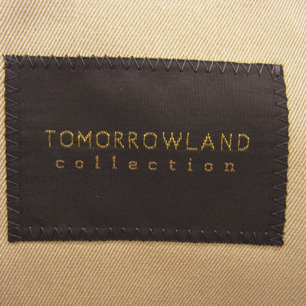 TOMORROWLAND トゥモローランド collection 13-08-31-08001 カバートクロス スタンドカラーコート ベージュ系 34【極上美品】【中古】