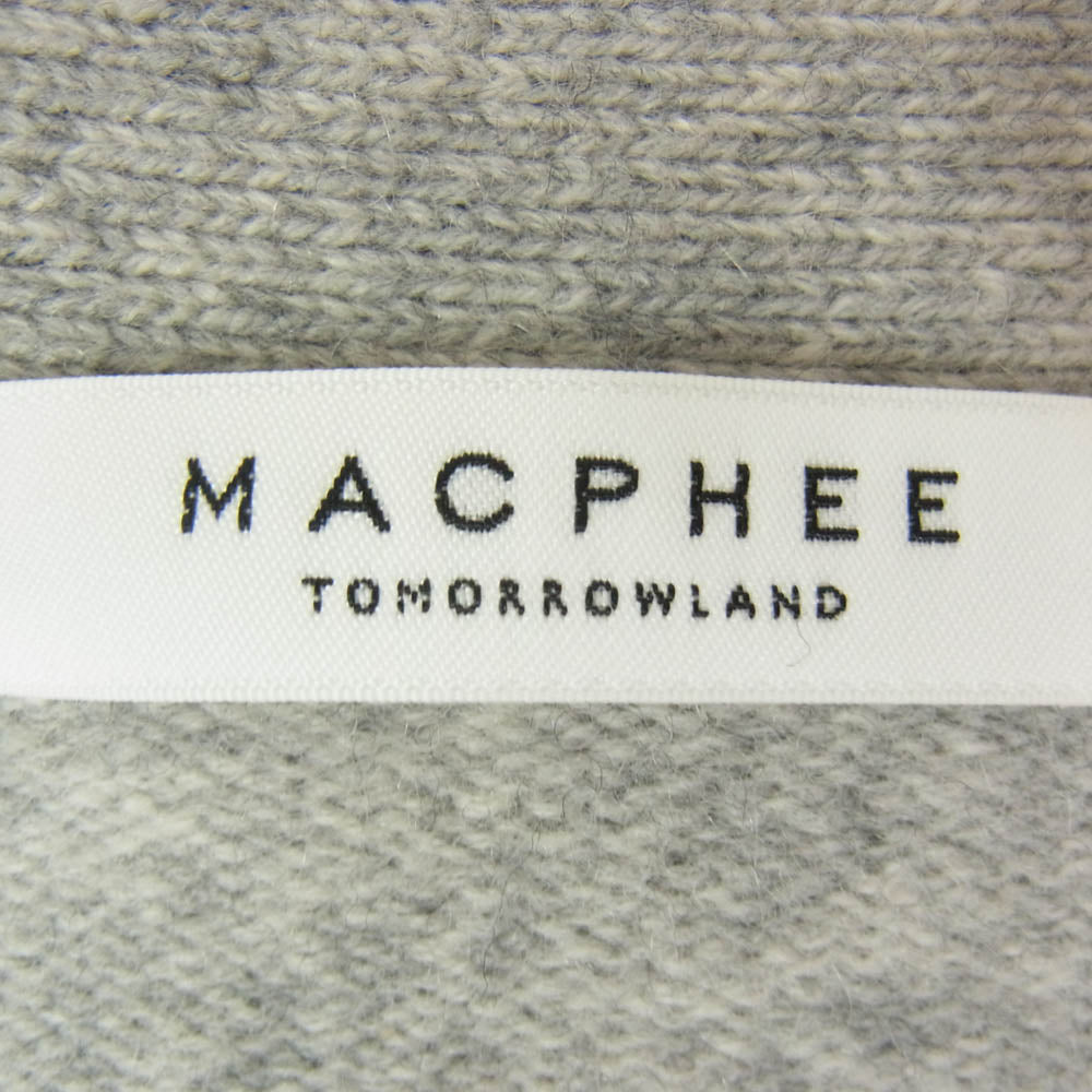 TOMORROWLAND トゥモローランド 950830 MACPHEE ラムカシミヤ Vネックカーディガン グレー系 S【中古】