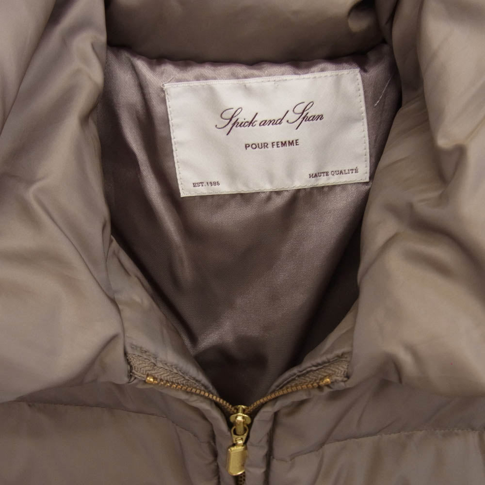 Spick and Span スピックアンドスパン ダウンコート アウター ダウン ライトブラウン系 38【中古】
