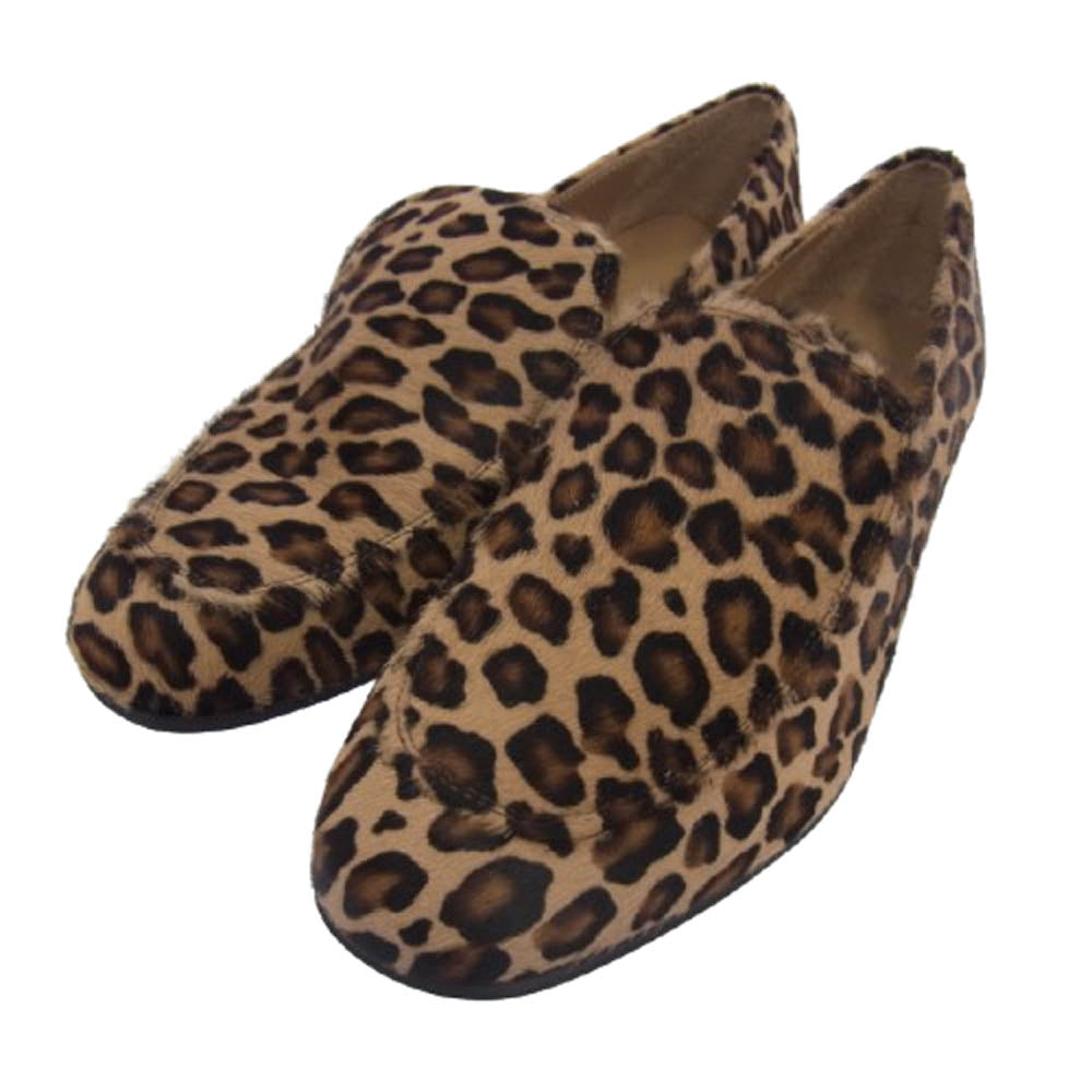 IENA イエナ A.FIRENZE レオパードローファー ヒョウ柄 ブラウン系 ベージュ系 36【極上美品】【中古】