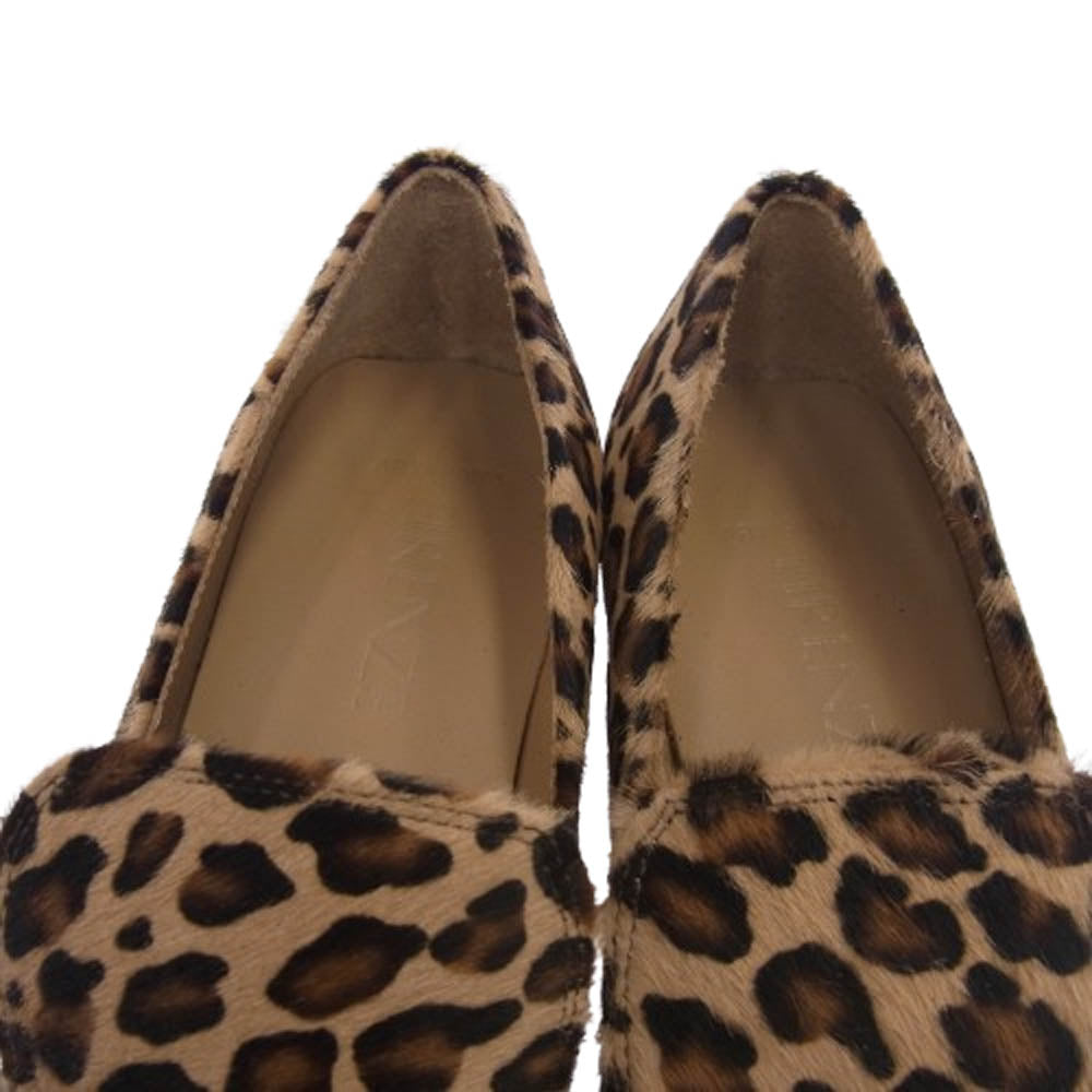 IENA イエナ A.FIRENZE レオパードローファー ヒョウ柄 ブラウン系 ベージュ系 36【極上美品】【中古】