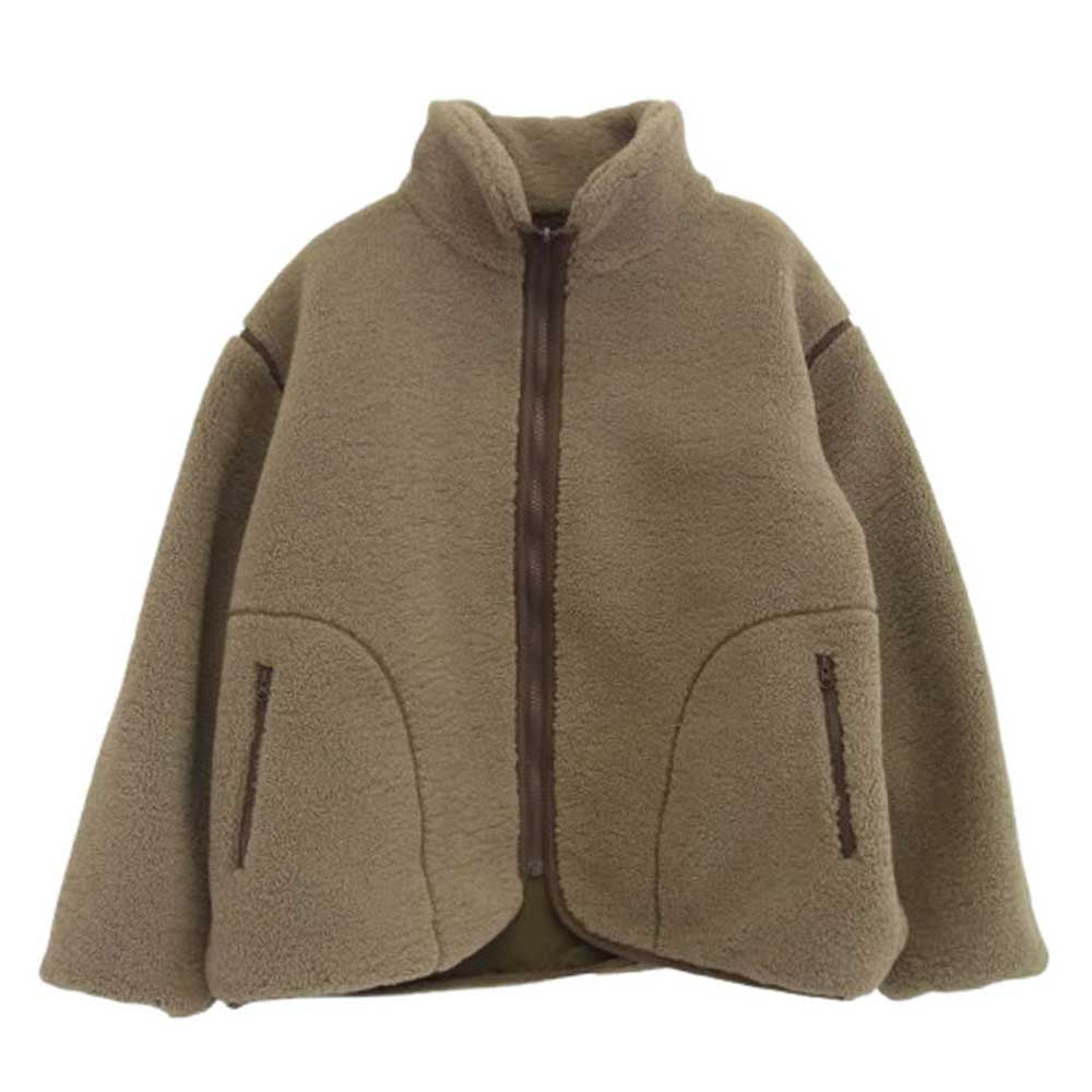 Plage プラージュ 21AW reversible boa ブルゾン リバーシブル フリースジャケット ライトブラウン系 38【美品】【中古】