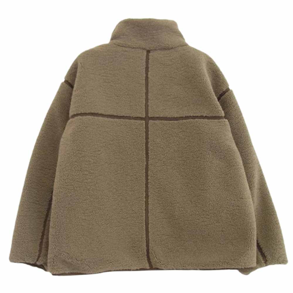 Plage プラージュ 21AW reversible boa ブルゾン リバーシブル フリースジャケット ライトブラウン系 38【美品】【中古】