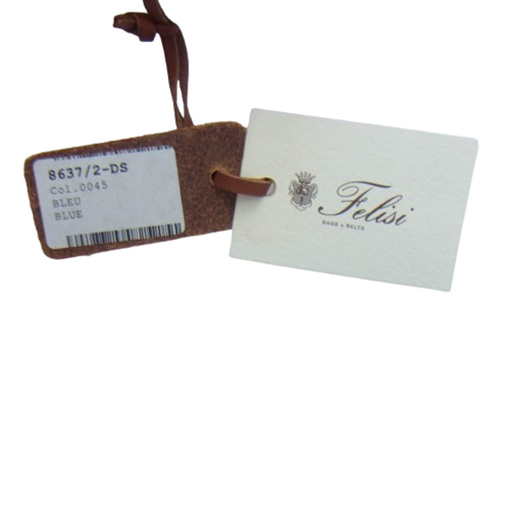 Felisi フェリージ 8637 ナイロン レザー ビジネス バッグ ブリーフケース ネイビー系【極上美品】【中古】