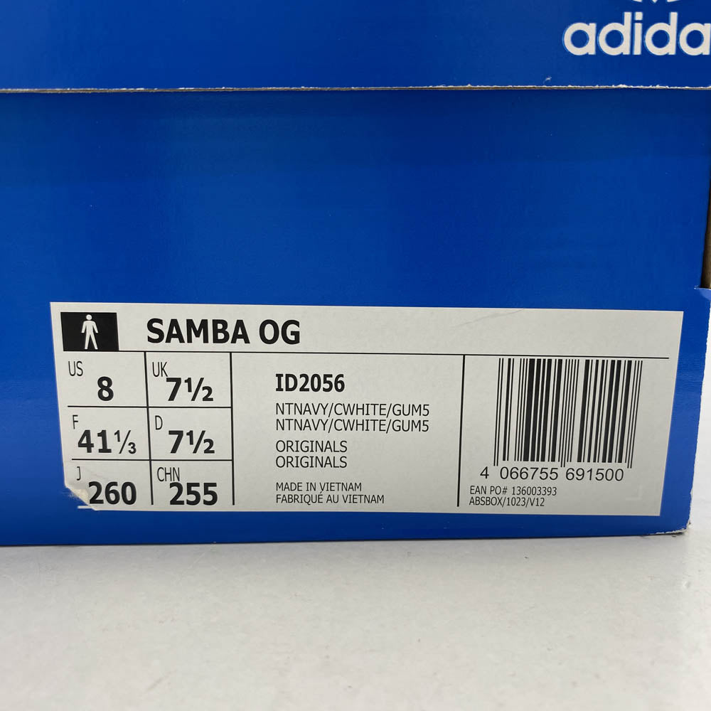adidas アディダス ID2056 Samba OG Night Navy サンバ ナイトネイビー ローカット スニーカー ネイビー系 26cn【新古品】【未使用】【中古】