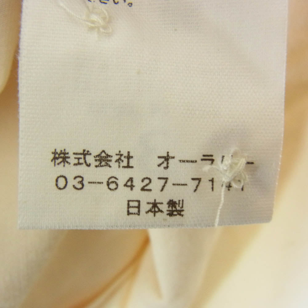 AURALEE オーラリー 24SS A24SS02KV HARD TWIST COTTON SILK VIYELLA SHIRT ハードツイスト コットン シルク 長袖 シャツ クリーム系 3【極上美品】【中古】