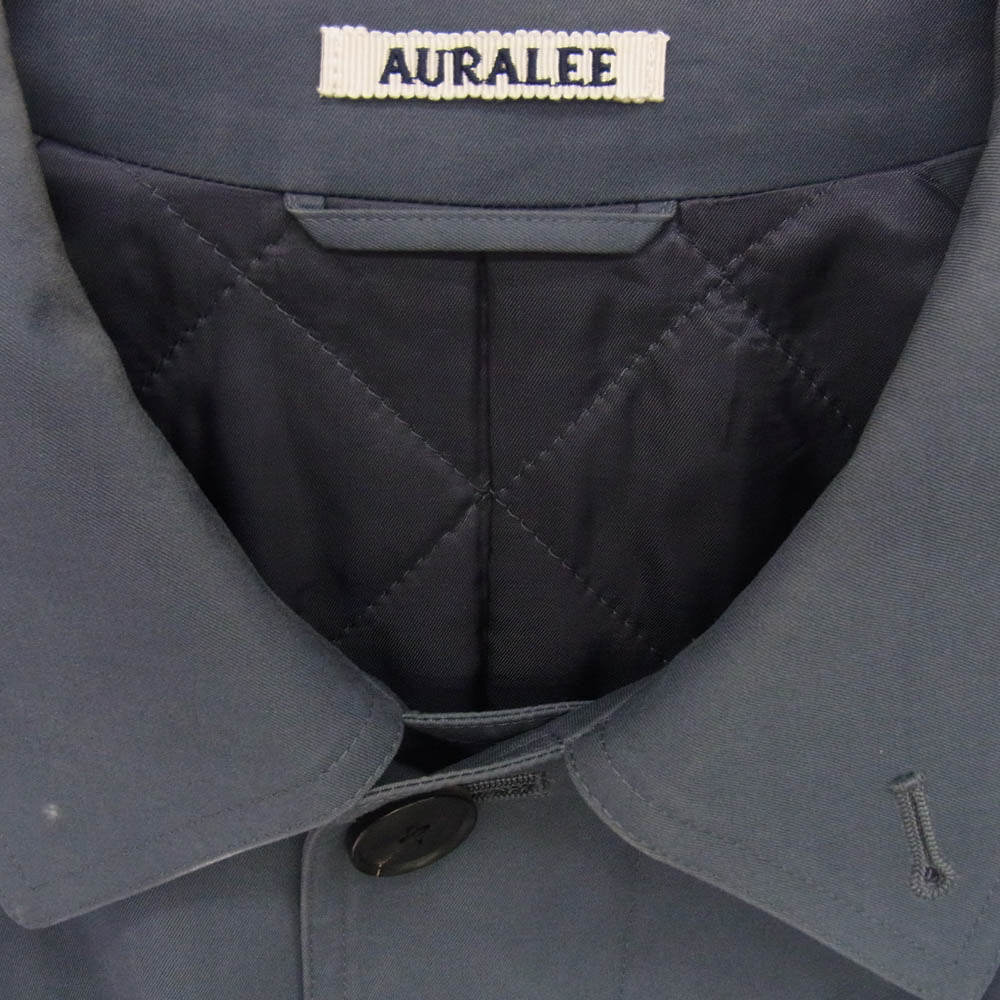 AURALEE オーラリー 25SS A25SC01GF WASHED FINX GABARDINE SOUTIEN COAT ウォッシュド ギャバジン トレンチ コート グレー系 3【中古】