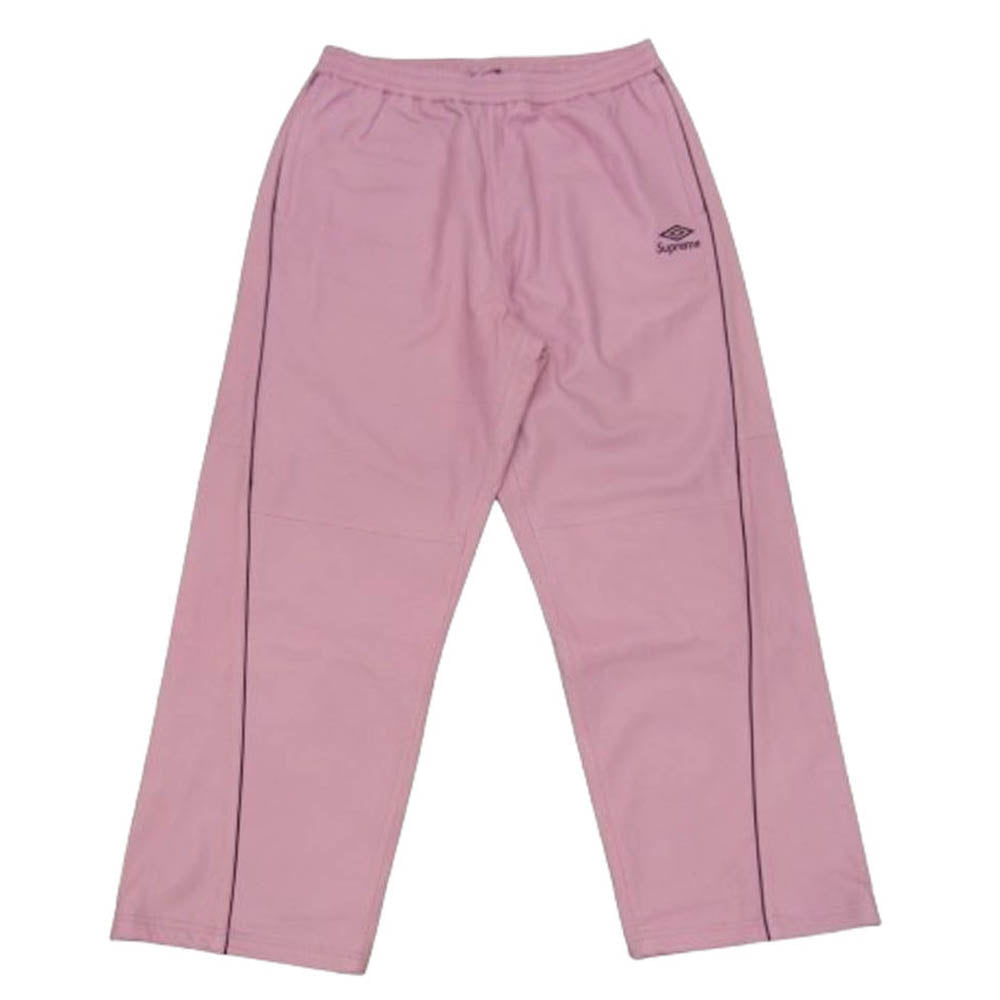 Supreme シュプリーム 25AW × Umbro Leather Track Pant アンブロ レザー トラック パンツ ピンク系 L【新古品】【未使用】【中古】