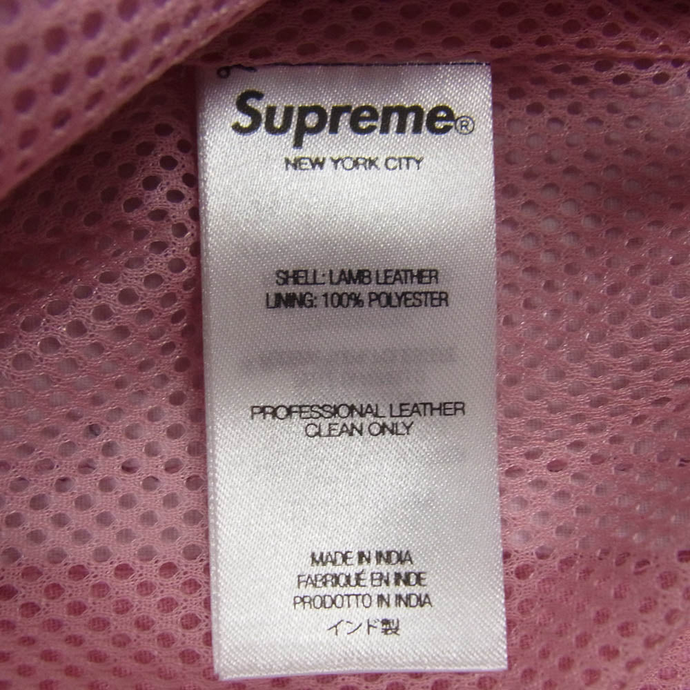 Supreme シュプリーム 25AW × Umbro Leather Track Pant アンブロ レザー トラック パンツ ピンク系 L【新古品】【未使用】【中古】