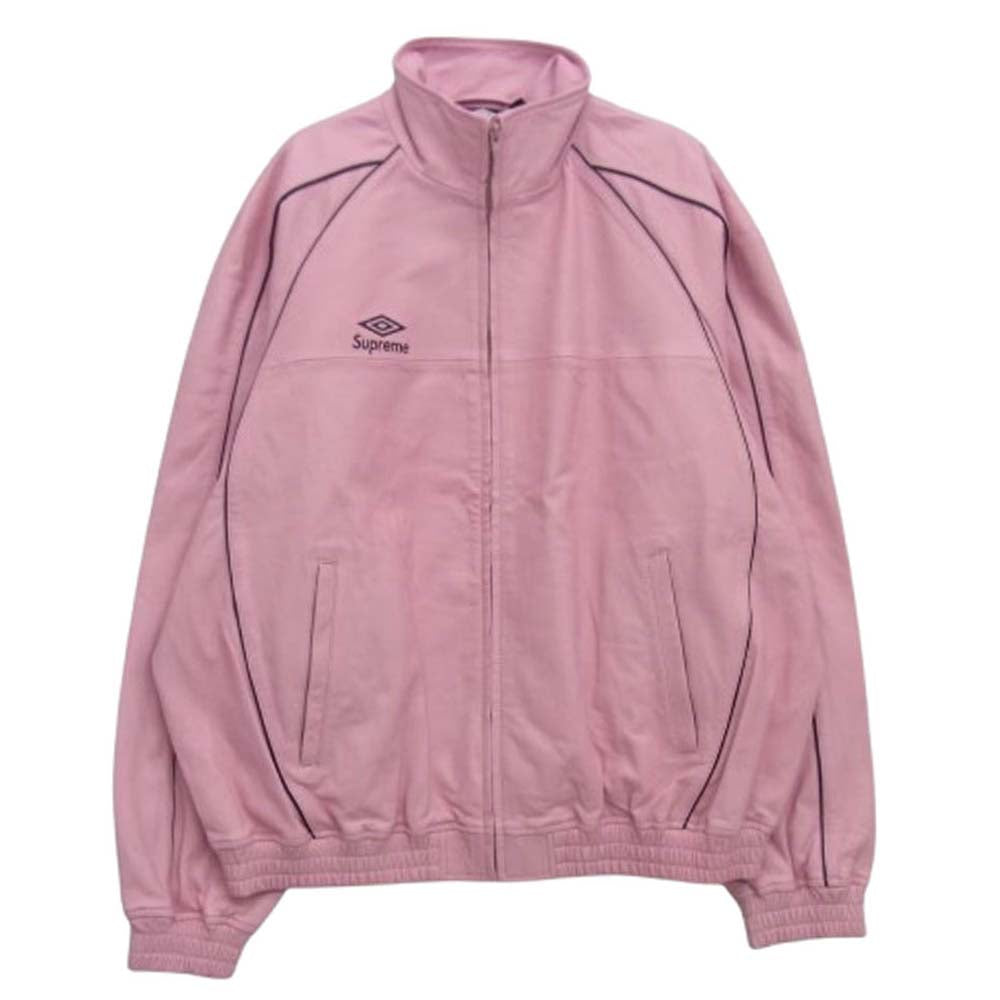 Supreme シュプリーム 25AW × Umbro Leather Track Jacket アンブロ レザー トラック ジャケット ピンク系 L【新古品】【未使用】【中古】