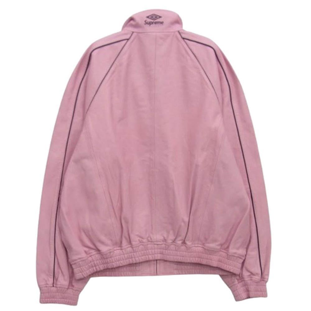 Supreme シュプリーム 25AW × Umbro Leather Track Jacket アンブロ レザー トラック ジャケット ピンク系 L【新古品】【未使用】【中古】
