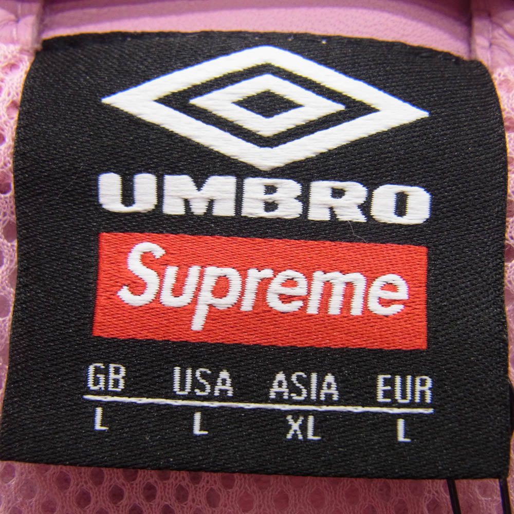 Supreme シュプリーム 25AW × Umbro Leather Track Jacket アンブロ レザー トラック ジャケット ピンク系 L【新古品】【未使用】【中古】