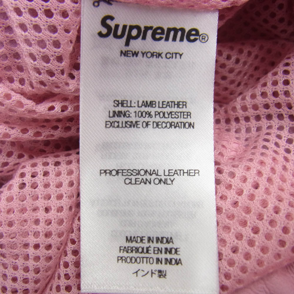 Supreme シュプリーム 25AW × Umbro Leather Track Jacket アンブロ レザー トラック ジャケット ピンク系 L【新古品】【未使用】【中古】
