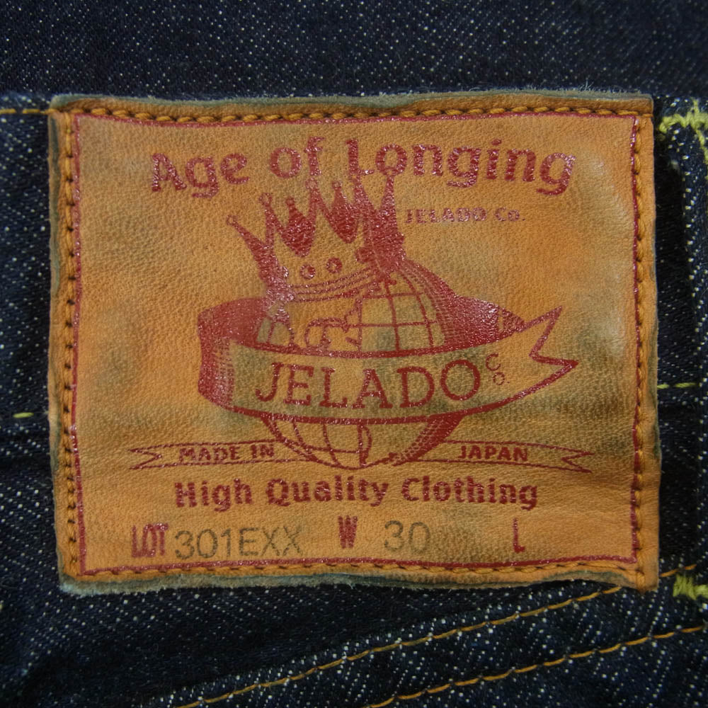 JELADO ジェラード JP94301E Age of Longing Black tag 301EXX エイジオブロンギング ラストリゾート デニム パンツ W30 インディゴブルー系 30【極上美品】【中古】