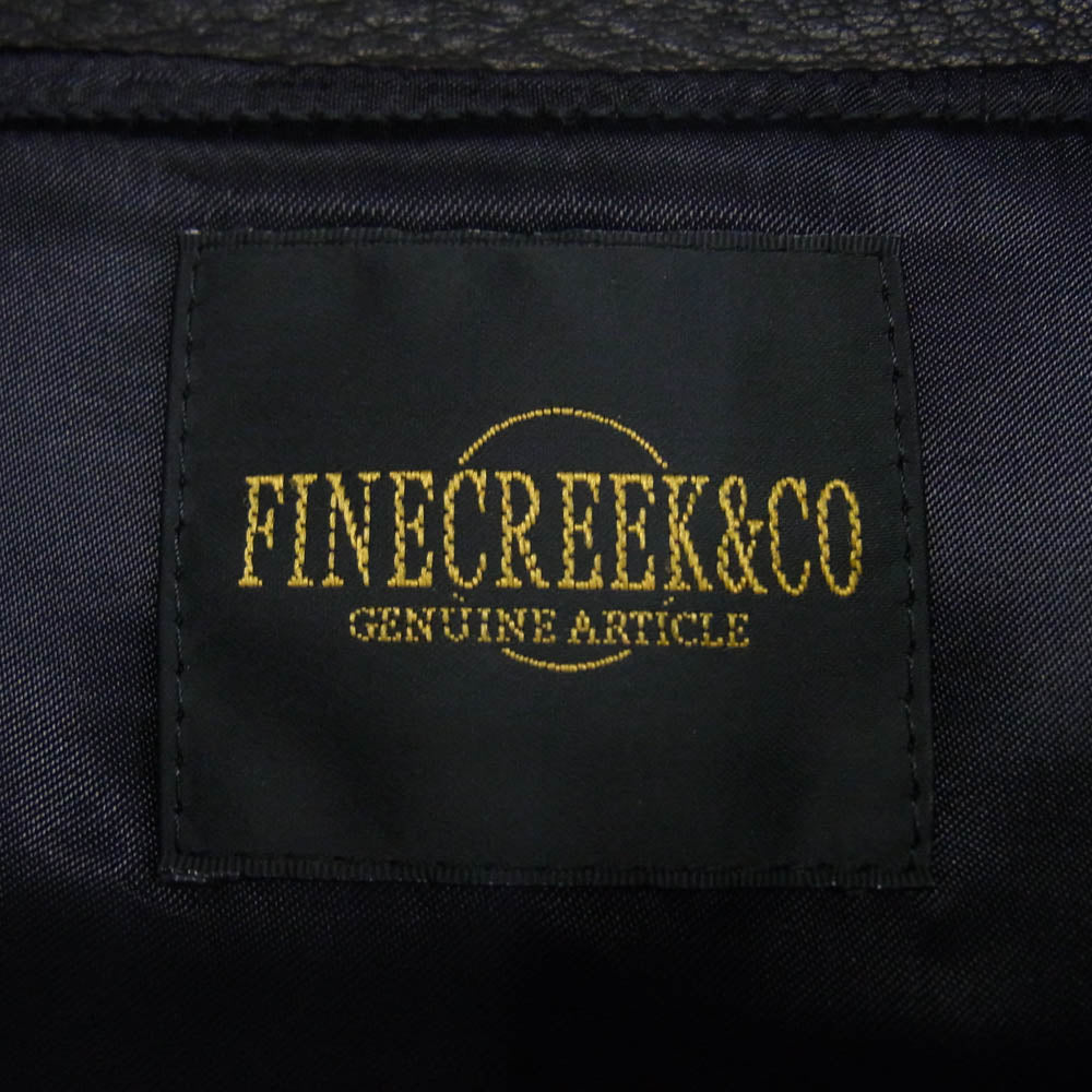 FINE CREEK LEATHERS ファインクリークレザー ACJK054 Joseph Jacket Deer ジョセフ レザー ジャケット ブラック系 42【極上美品】【中古】