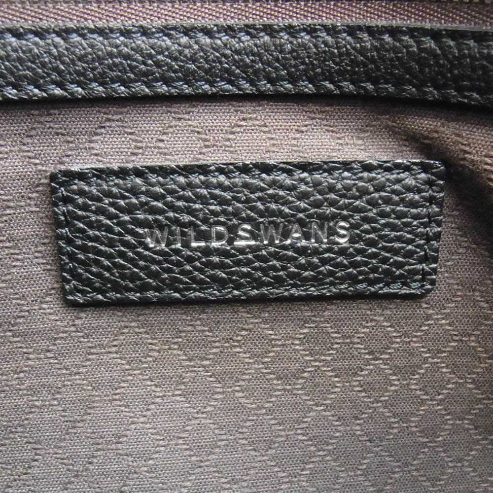 WILDSWANS ワイルドスワンズ PRECEDE レザートート ビジネス バッグ ブラック系【中古】