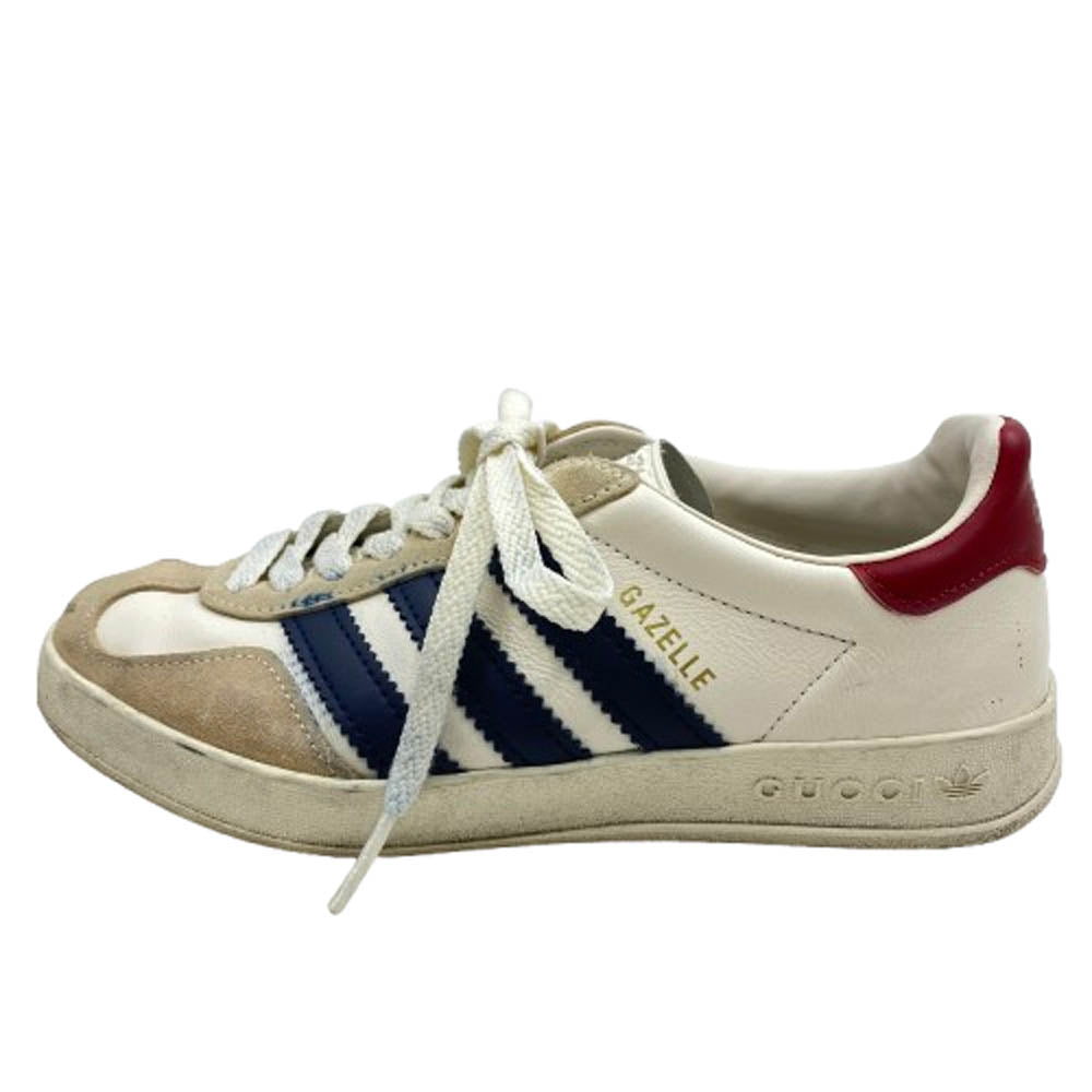 GUCCI グッチ 707861 × ADIDAS GAZZELLE ガゼル ローカット スニーカー 21cm【中古】