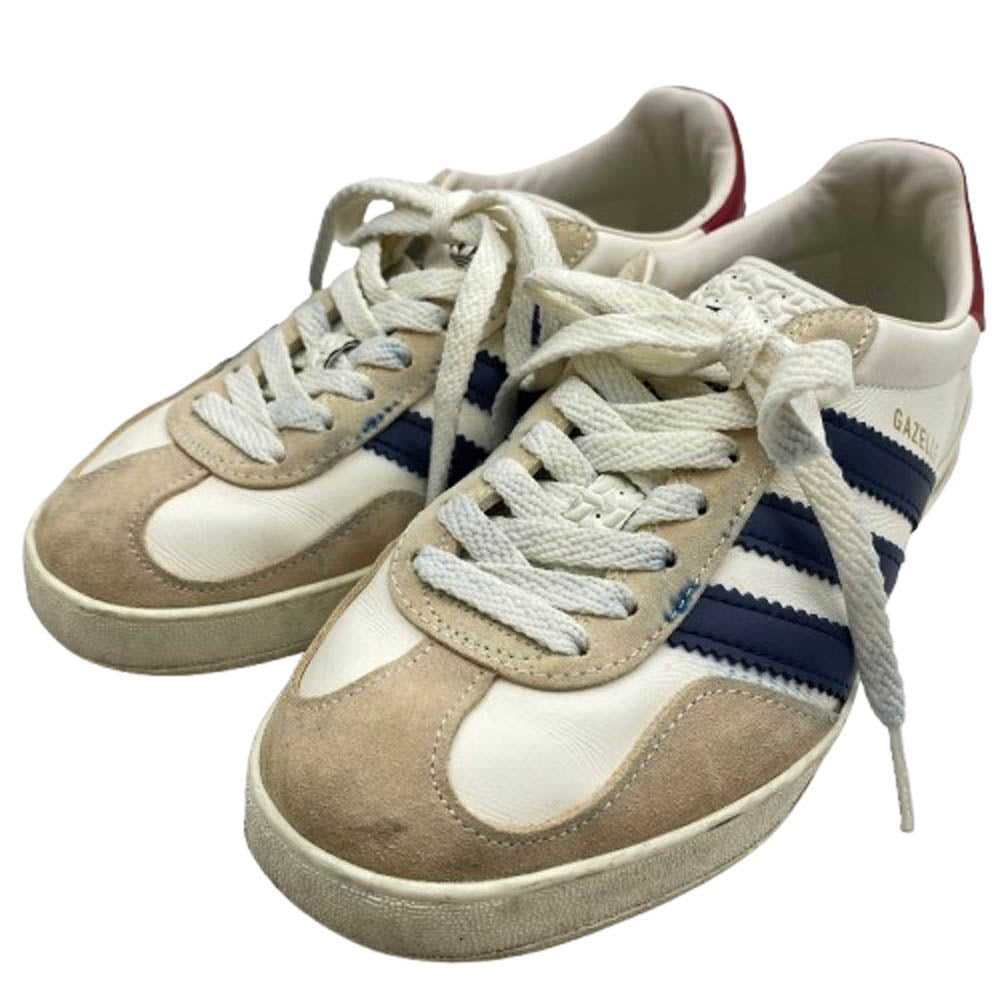 GUCCI グッチ 707861 × ADIDAS GAZZELLE ガゼル ローカット スニーカー 21cm【中古】