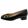 GUCCI グッチ 645600 ホースビット スクエアトゥ レザー パンプス ブラック系 34【中古】