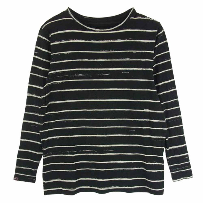 PORTER CLASSIC ポータークラシック Artist Border アーティストボーダー 長袖 Tシャツ カットソー ブラック系 S【中古】