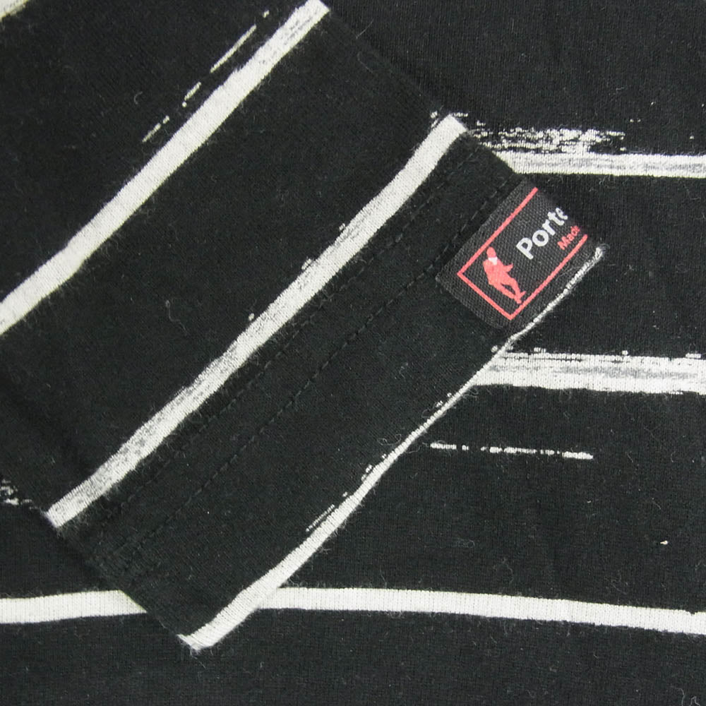 PORTER CLASSIC ポータークラシック Artist Border アーティストボーダー 長袖 Tシャツ カットソー ブラック系 S【中古】