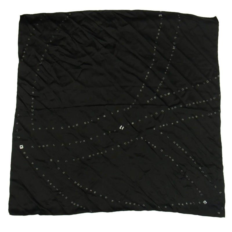 PORTER CLASSIC ポータークラシック ロゴ スカーフ ストール ブラック系【中古】