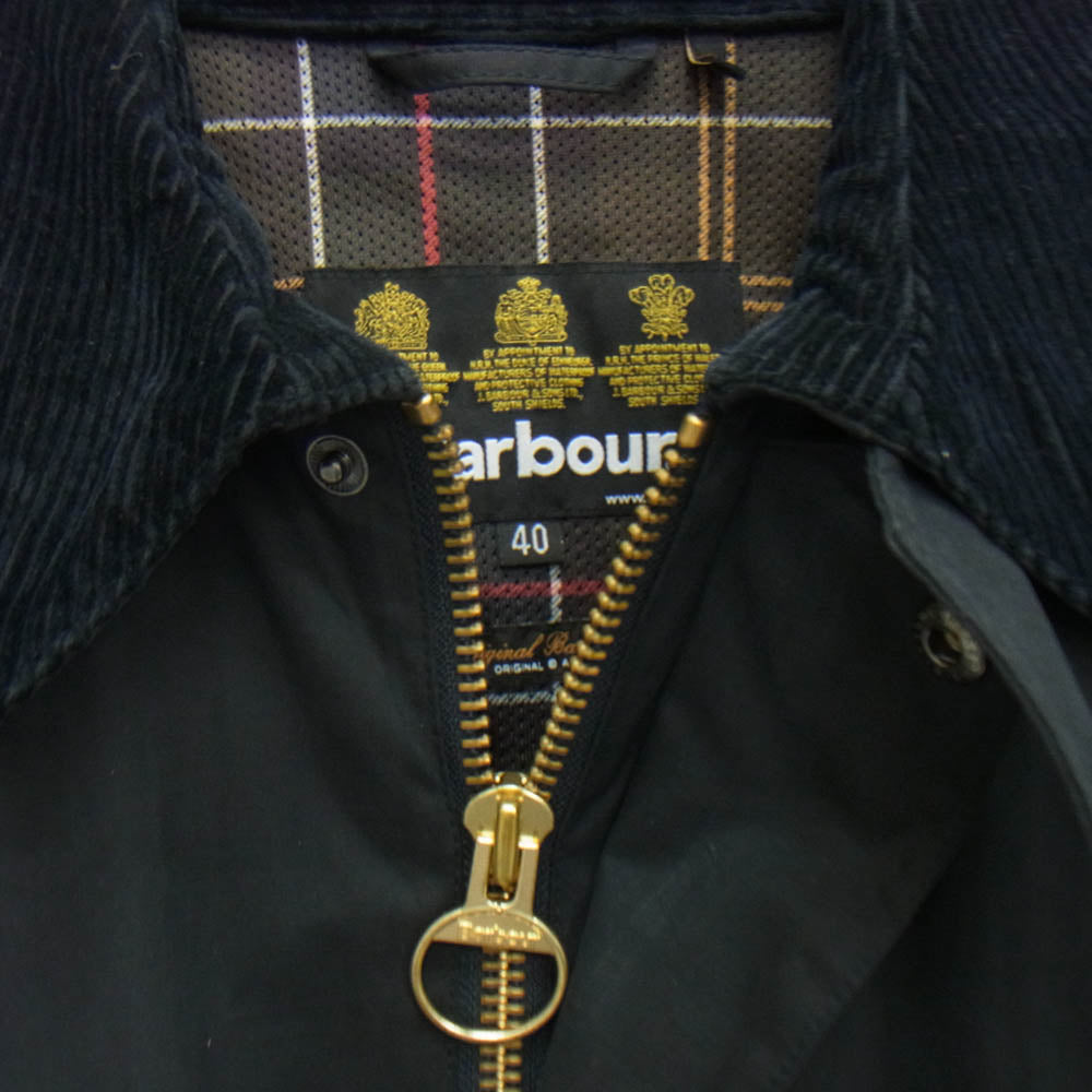 Barbour バブアー MCA0487NY71 BEDALE SL PEACHED ビデイル 3ワラント ピーチスキン ジャケット ブラック系 40【中古】