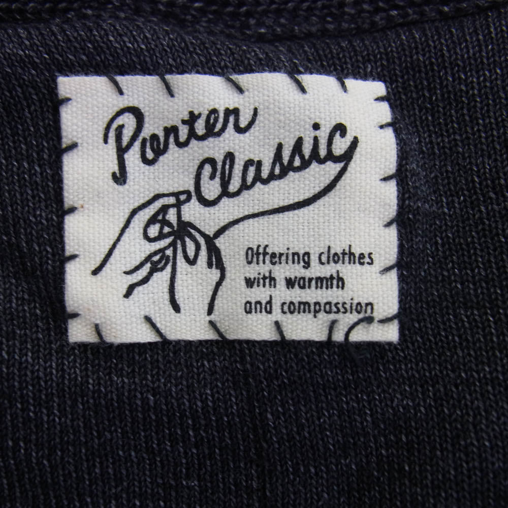 PORTER CLASSIC ポータークラシック H/W PATCHWORK CARDIGAN パッチワーク カーディガン ブラック系 2【中古】