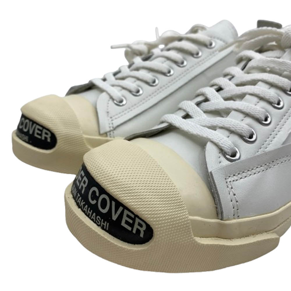 UNDERCOVER アンダーカバー 14AW N9F01 25周年復刻モデル トゥーロゴ 牛革 レザー ローカット スニーカー ホワイト系 M【極上美品】【中古】