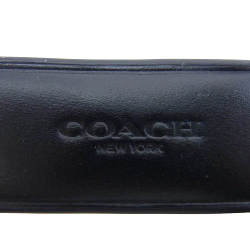 COACH コーチ ターンロック レザー キーリング ブラック系 ゴールド系【中古】