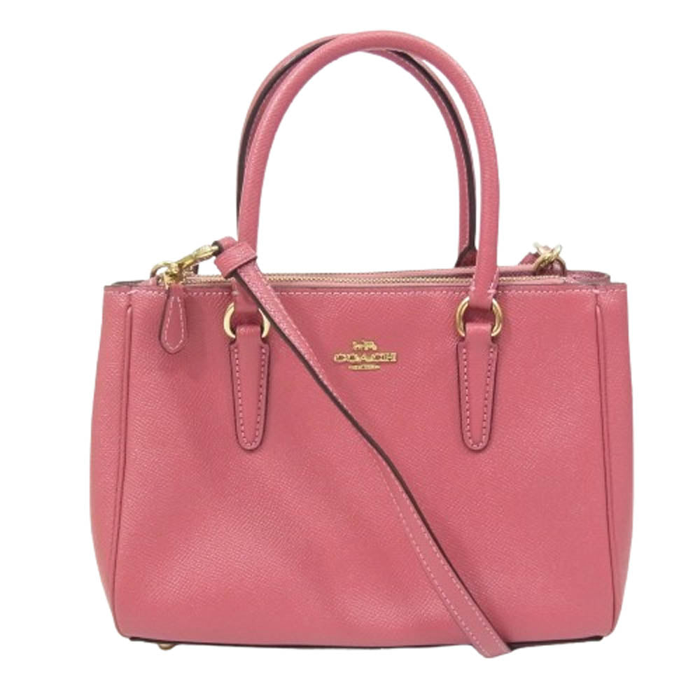 COACH コーチ F44962 2way ハンド ショルダー バッグ ピンク系【中古】