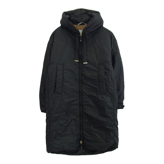 MAX MARA マックスマーラ 949604146 The Cube CAMELUXE ザ キューブ キャメリュクス ジップアップ フーディー パデッドコート 専用収納トートバッグ付属 ブラック系 US4【中古】