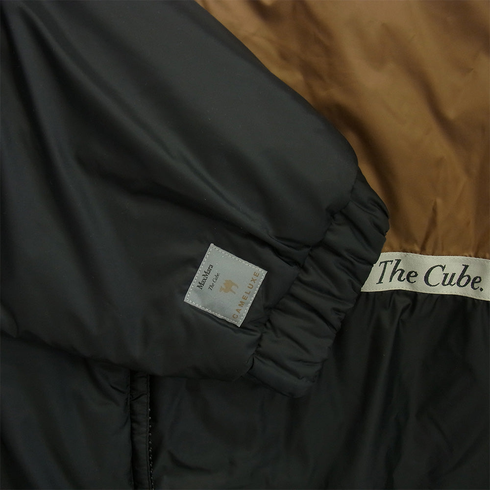 MAX MARA マックスマーラ 949604146 The Cube CAMELUXE ザ キューブ キャメリュクス ジップアップ フーディー パデッドコート 専用収納トートバッグ付属 ブラック系 US4【中古】