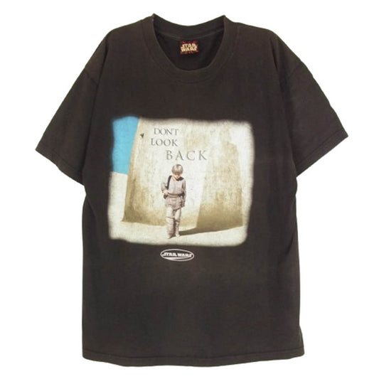 ヴィンテージ 90s STAR WARS ANAKIN DARTH VADER DON'T LOOK BACK スターウォーズ アナキン スカイウォーカー ムービー Tシャツ 半袖カットソー ブラウン系 L【中古】