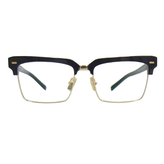 MIUMIU ミュウミュウ VMU11X ハーフリム アイウェア メガネ 眼鏡 ブラック系 54□17【中古】