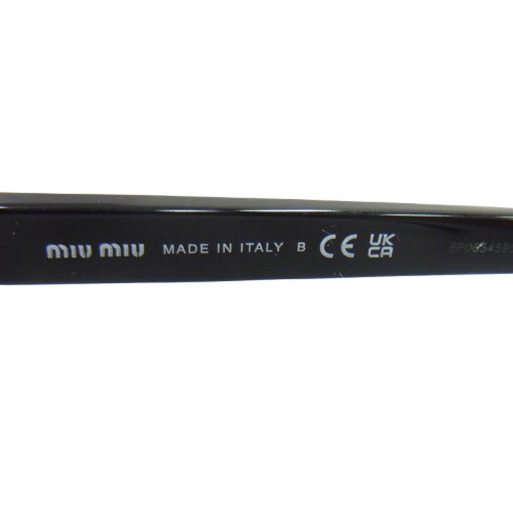 MIUMIU ミュウミュウ VMU11X ハーフリム アイウェア メガネ 眼鏡 ブラック系 54□17【中古】
