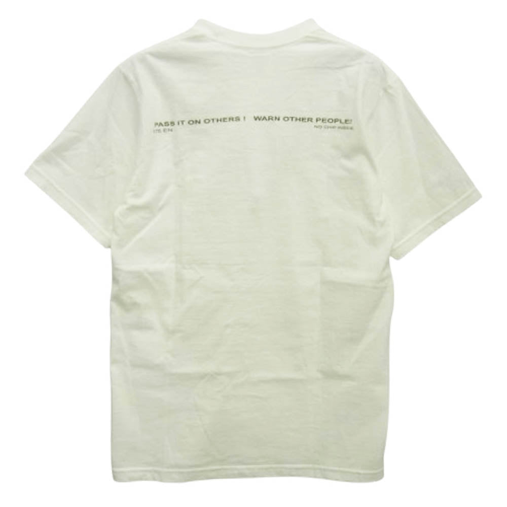 Supreme シュプリーム 22AW Warning Tee ワーニング ロゴ 半袖 Tシャツ ホワイト系 S【中古】