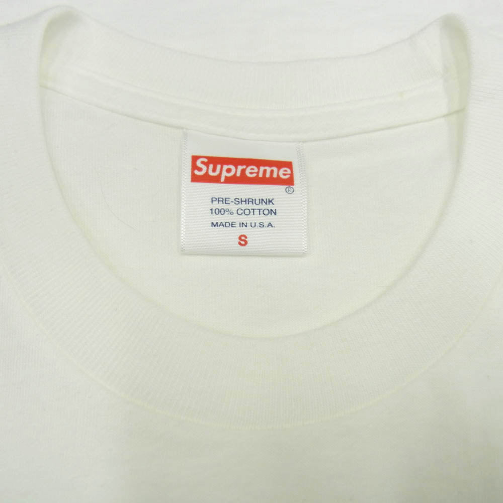 Supreme シュプリーム 22AW Warning Tee ワーニング ロゴ 半袖 Tシャツ ホワイト系 S【中古】